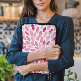 Waterverf penseelstreken - roze palet laptop sleeve