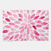 Waterverf penseelstreken - roze palet theedoek (Horizontaal)