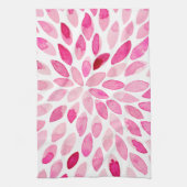 Waterverf penseelstreken - roze palet theedoek (Verticaal)