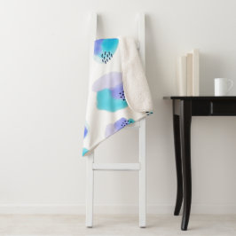 Waterverf penseelstreken sherpa deken