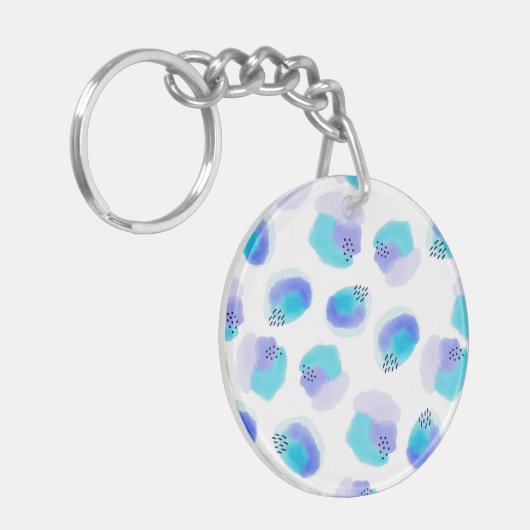 Waterverf penseelstreken Sleutelhanger (Voorkant Links)