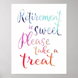 Waterverf Pensioen Neem een Sweet Print