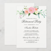 Waterverf Pensioenpartij voor wilde bloemen Kaart (Voorkant / Achterkant)