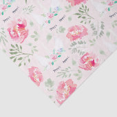 Waterverf Peonie Unicorn in roze Tissuepapier (Detail)