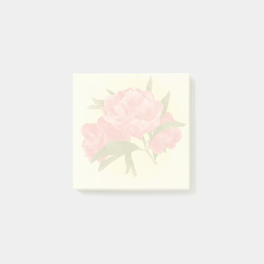 Waterverf Peonies 3x3 Post-it® Notes (Voorkant)