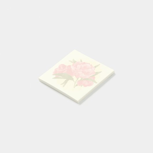 Waterverf Peonies 3x3 Post-it® Notes (Schuin)