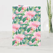 Waterverf Peonies Botanical Wedding Invitation (Achterkant)