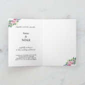 Waterverf Peonies Botanical Wedding Invitation (Binnen)