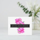 Waterverf Peonies Bunch Floral Designer Briefkaart (Staand voorkant)