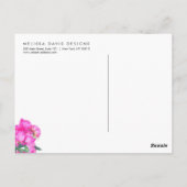 Waterverf Peonies Bunch Floral Designer Briefkaart (Achterkant)