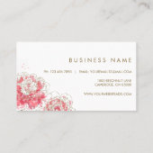 Waterverf Peonies Chic Visitekaartje (Achterkant)