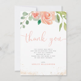 Waterverf Peonies Eucalyptus Greenery Hartelijk da Bedankkaart