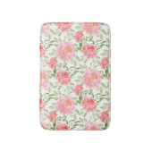 Waterverf Peonies Floral Pattern Badmat (Voorkant Verticaal)