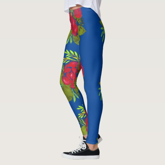 Waterverf Peonies Folk Leggings (Links)