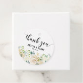 Waterverf Peonies Gold Foil Weddenschap Hartelijk Bedankjes Labels (In situ)