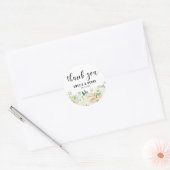 Waterverf Peonies Gold Foil Weddenschap Hartelijk  Ronde Sticker (Envelop)