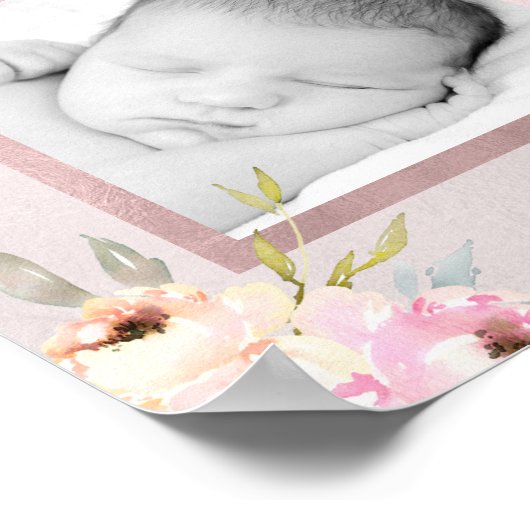 Waterverf Peonies, Je suis enfant de Dieu Poster (Hoek)