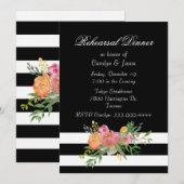 Waterverf Peonies - repetitie binnenste uitnodigin Kaart (Voorkant / Achterkant)