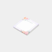 Waterverf Peonies Rozen Pink Peach Floral Boho Post-it® Notes (Schuin)