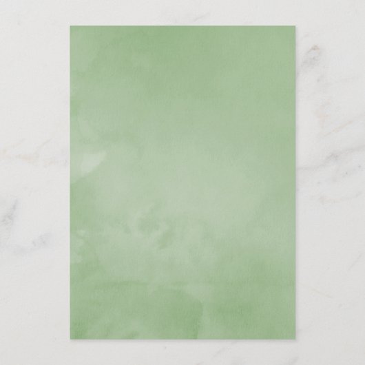 Waterverf Peonies Wedding Menu (Achterkant)