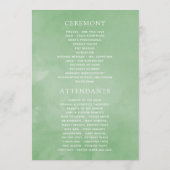 Waterverf Peonies Wedding Programmakaart (Achterkant)