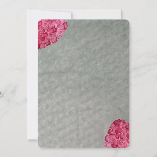 Waterverf Peony Blank Notecard Notitiekaartje (Achterkant)