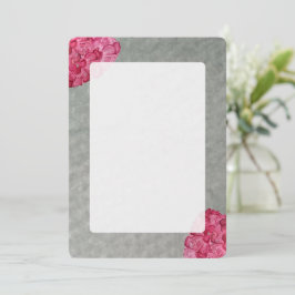 Waterverf Peony Blank Notecard Notitiekaartje