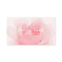 Waterverf Peony Bloom Floral Visitekaartjes