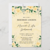 Waterverf Peony Bridesmaids Lunch Kaart (Voorkant)