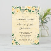 Waterverf Peony Bridesmaids Lunch Kaart (Staand voorkant)