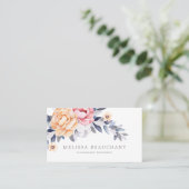 Waterverf Peony Floral Custom Elegant Sjabloon Visitekaartje (Staand voorkant)