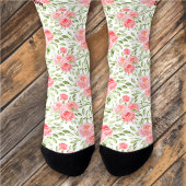 Waterverf Peony Floral Pattern Name Sokken