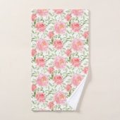 Waterverf Peony florale patroon Bad Handdoek (Handdoek)