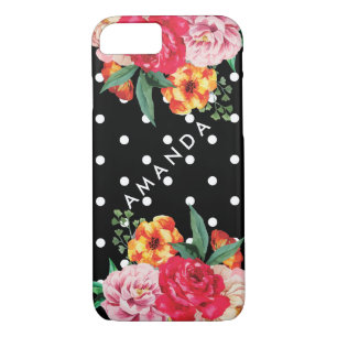 Waterverf Peony Flower JOUW NAAM Case-Mate iPhone Case