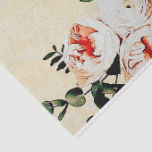 Waterverf Peony Flowers en Eucalyptus Bouquet Tissuepapier (Detail)