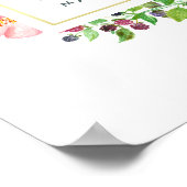 Waterverf Peony Flowers met Gold en Monogram Poster (Hoek)