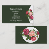  Waterverf Peony Garden Flower Art Visitekaartje (Voorkant / Achterkant)