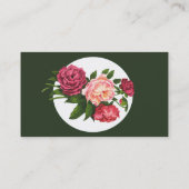  Waterverf Peony Garden Flower Art Visitekaartje (Achterkant)