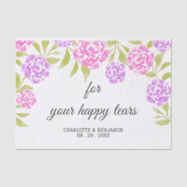 Waterverf Peony Happy Tears Wedding Tissuepapier