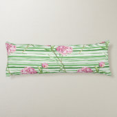 waterverf peony lichaamskussen (Achterkant)