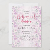 Waterverf Peony lila en Roze bloemmotief Kaart (Voorkant)