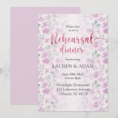 Waterverf Peony lila en Roze bloemmotief Kaart (Voorkant / Achterkant)