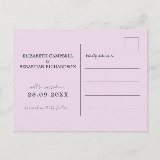 Waterverf Peony Ombre Aankondigingskaart (Achterkant)