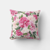 Waterverf Peony Pattern 2 Kussen (Voorkant)