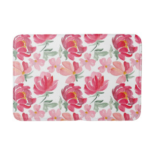 Waterverf Peony Pattern Badmat