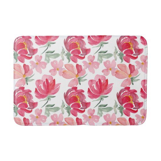 Waterverf Peony Pattern Badmat (Voorkant)