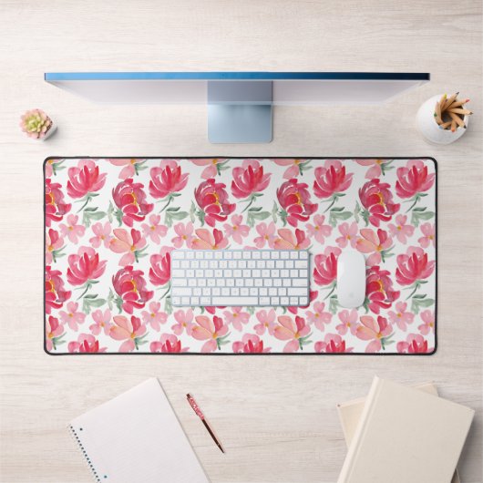 Waterverf Peony Pattern Bureaumat (Kantoor 1)