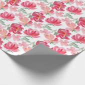 Waterverf Peony Pattern Cadeaupapier (Hoek)