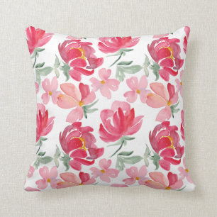 Waterverf Peony Pattern Kussen