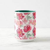 Waterverf Peony Pattern Mok (Midden)